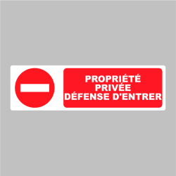 Sticker Pictogramme Propriété privée défense d'entrer