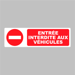 Sticker Pictogramme Entrée interdite aux véhicules