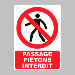 Sticker Panneau Passage piétons interdit