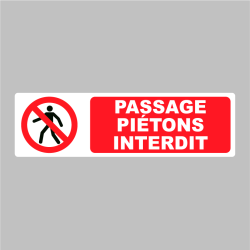 Sticker Pictogramme Passage piétons interdit