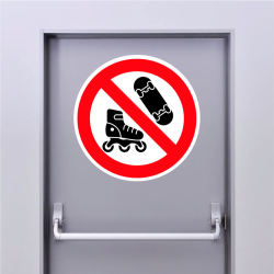 Autocollant Skates et rollers interdits