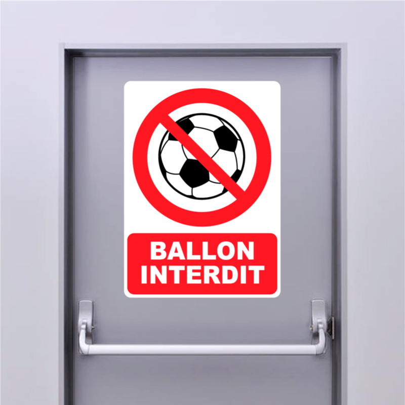 Autocollant Panneau Ballon interdit