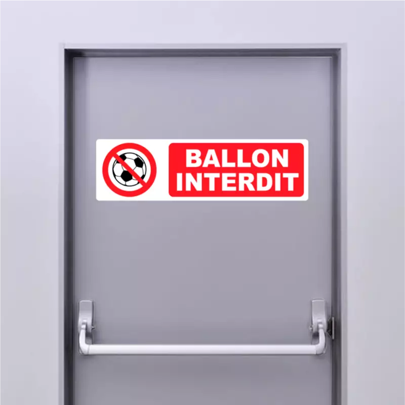 Autocollant Pictogramme Ballon interdit Autocollant Pictogramme Ballon interdit