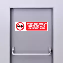 Autocollant Pictogramme Stationnement interdit aux camping car