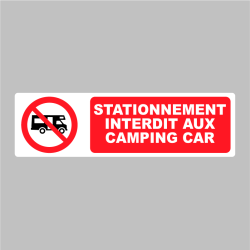 Sticker Pictogramme Stationnement interdit aux camping car