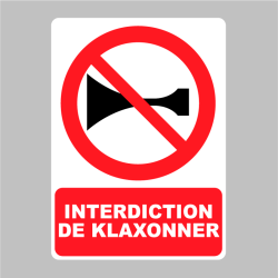 Sticker Panneau Interdiction de klaxonner