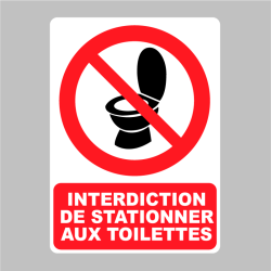 Sticker Panneau Interdiction de stationner au WC