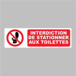 Sticker Pictogramme Interdiction de stationner au WC