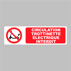Sticker Pictogramme Circulation trottinette électrique interdit