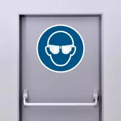 Autocollant Panneau Lunettes de protection obligatoires - ISO7010 - M004