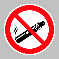 Sticker Cigarette électronique interdite