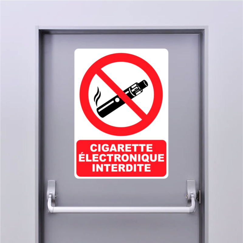 Autocollant Panneau Cigarette électronique interdite