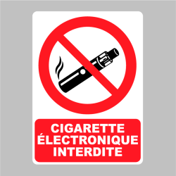 Sticker Panneau Cigarette électronique interdite