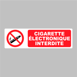 Sticker Pictogramme Cigarette électronique interdite
