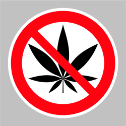 Sticker marijuana interdite