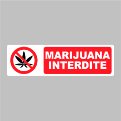 Sticker Pictogramme marijuana interdite