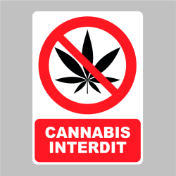 Sticker Panneau cannabis Interdit