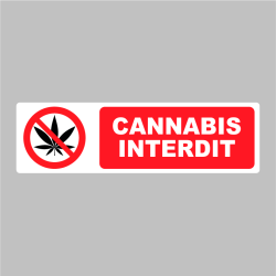 Sticker Pictogramme cannabis Interdit