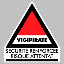 Sticker Vigipirate Sécurité renforcée risque Attenta