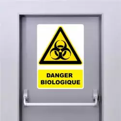 Autocollant Panneau danger Biologique