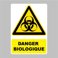 Sticker Panneau danger Biologique