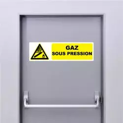 Autocollant Pictogramme danger gaz sous pression