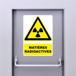 Autocollant Panneau danger matières radioactives
