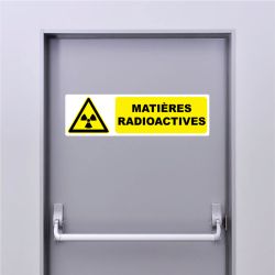 Autocollant Pictogramme danger matières radioactives