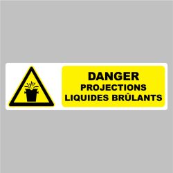 Sticker Pictogramme danger projections liquides brulants