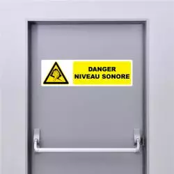 Autocollant Pictogramme danger niveau sonore