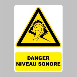 Sticker Panneau danger niveau sonore