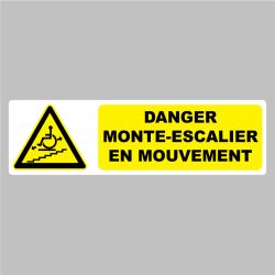 Sticker Pictogramme danger monte-escalier en mouvement