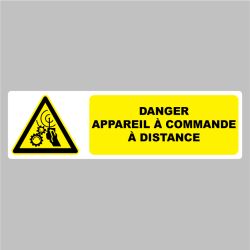 Sticker Pictogramme danger appareil à commande à distance