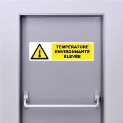 Autocollant Pictogramme danger température environnante élevée