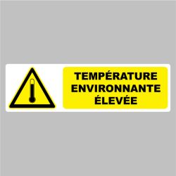 Sticker Pictogramme danger température environnante élevée