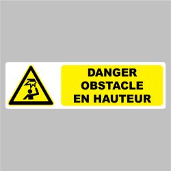 Sticker Pictogramme danger obstacle en hauteur