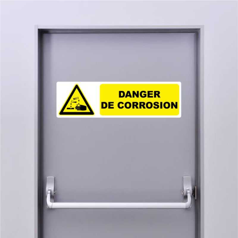 Autocollant Pictogramme danger de corrosion