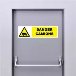 Autocollant Pictogramme danger camions