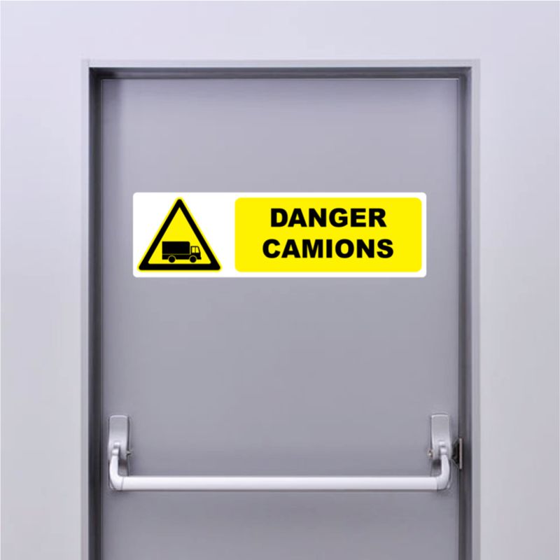 Autocollant Pictogramme danger camions