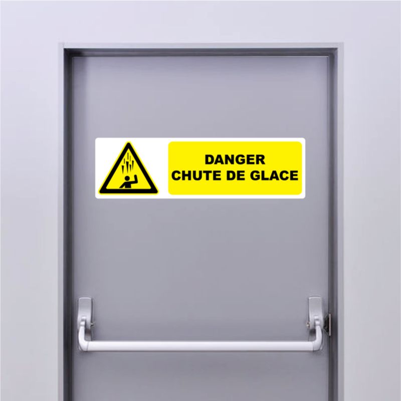 Autocollant Pictogramme danger chute de glace