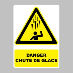 Sticker Panneau danger chute de glace