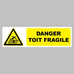 Sticker Pictogramme danger toit fragile