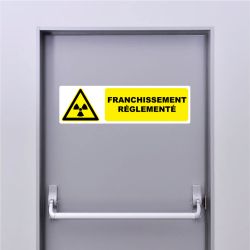 Autocollant Pictogramme franchissement réglementé