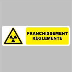 Sticker Pictogramme franchissement réglementé