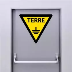 Autocollant Danger terre