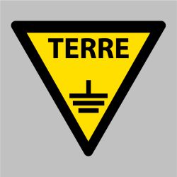 Sticker Danger terre