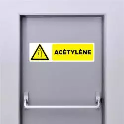 Autocollant Pictogramme danger acétylène