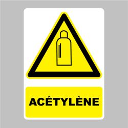 Sticker Panneau danger acétylène