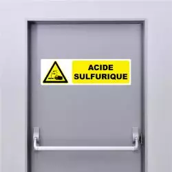 Autocollant Pictogramme danger acide sulfurique