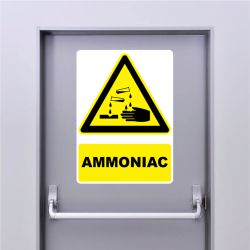 Autocollant Panneau danger ammoniac